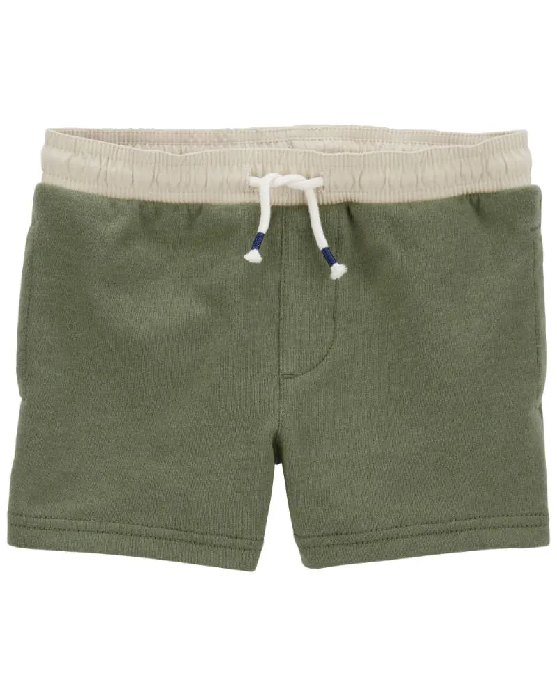 Short De Punto Con Tirantes Verde Olivo Carter's