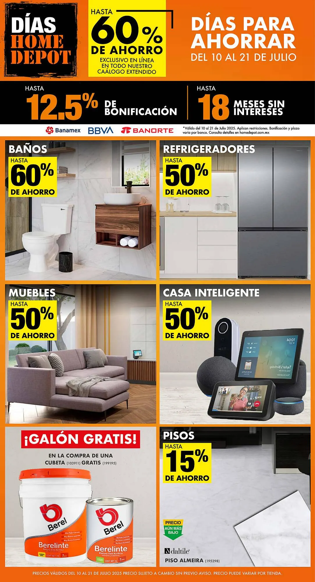 Catálogo de Catálogo The Home Depot 10 de julio al 21 de julio 2025 - Pagina 1