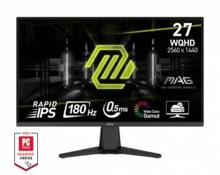 Monitor Gamer MSI MAG 275QF LCD 27", Quad HD, 180Hz, HDMI/DisplayPort, Negro