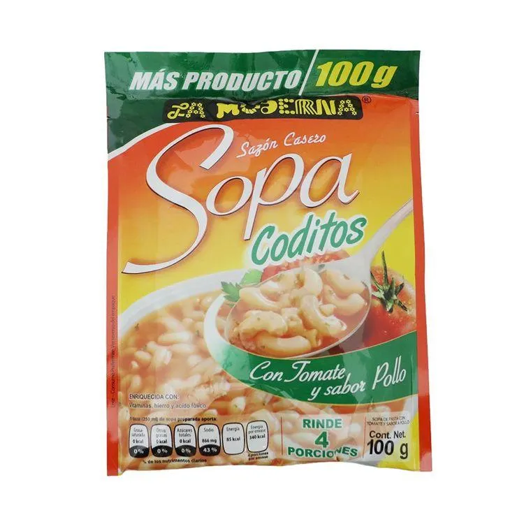 Sopa En Sobre La Moderna 100G Codo Con T - La Moderna - 1 pieza