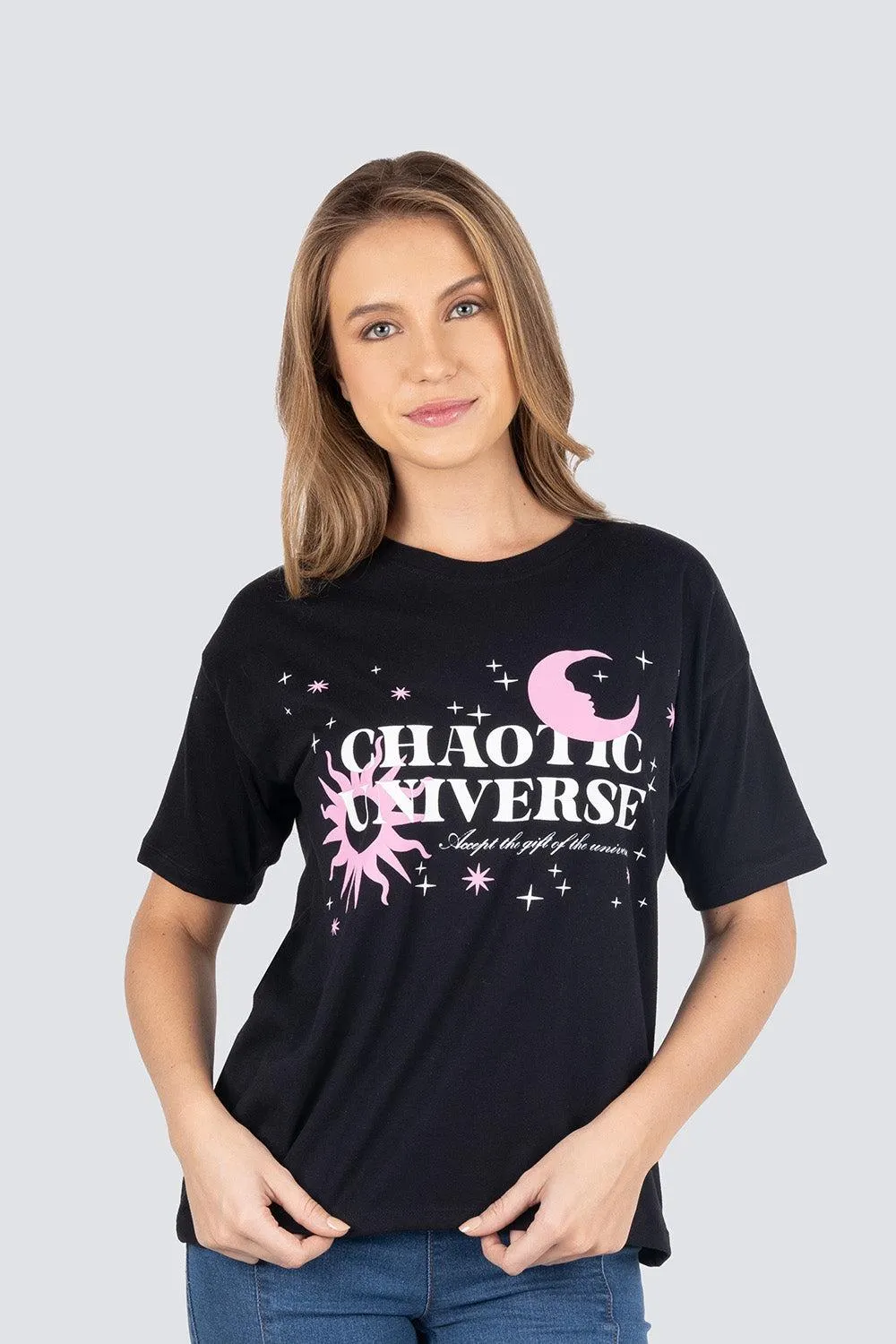 Playera estampada sol y luna