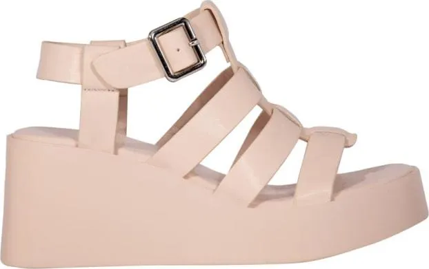 sandalia plataforma monocolor