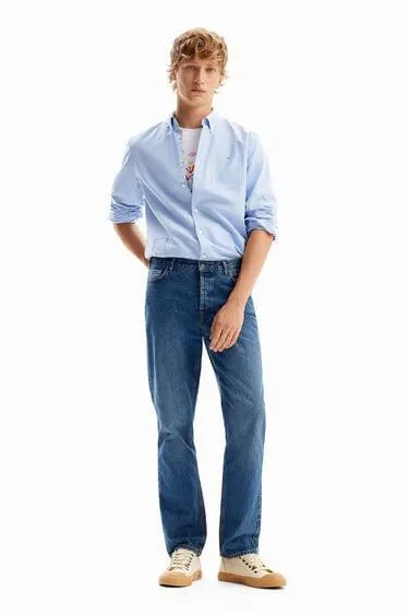 Camisa lisa pespuntes