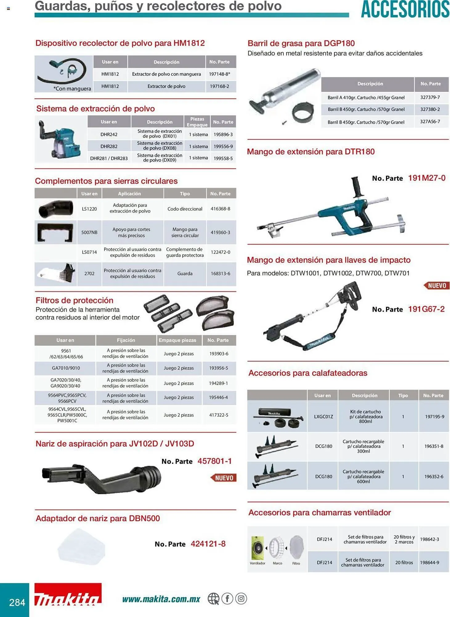 Catálogo de Catálogo Makita 8 de julio al 31 de diciembre 2025 - Pagina 284