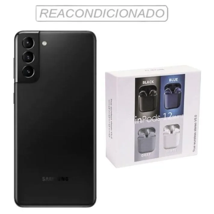 Galaxy S21 Plus Reacondicionado + Audífonos Genéricos