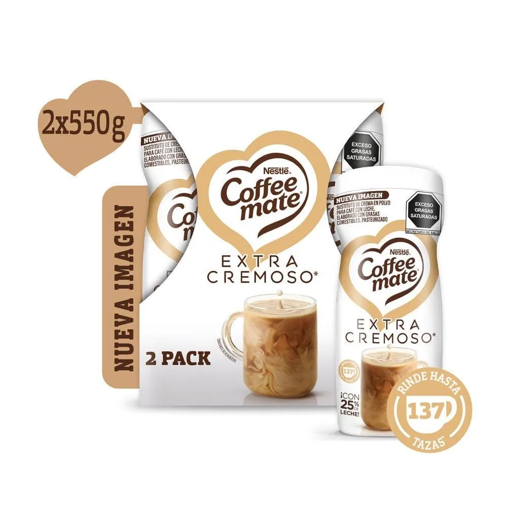 Sustituto de Crema Coffe Mate Extra Cremoso 2/550 G