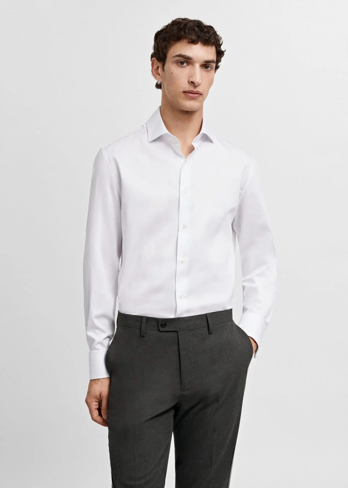 Camisa traje regular fit gemelos