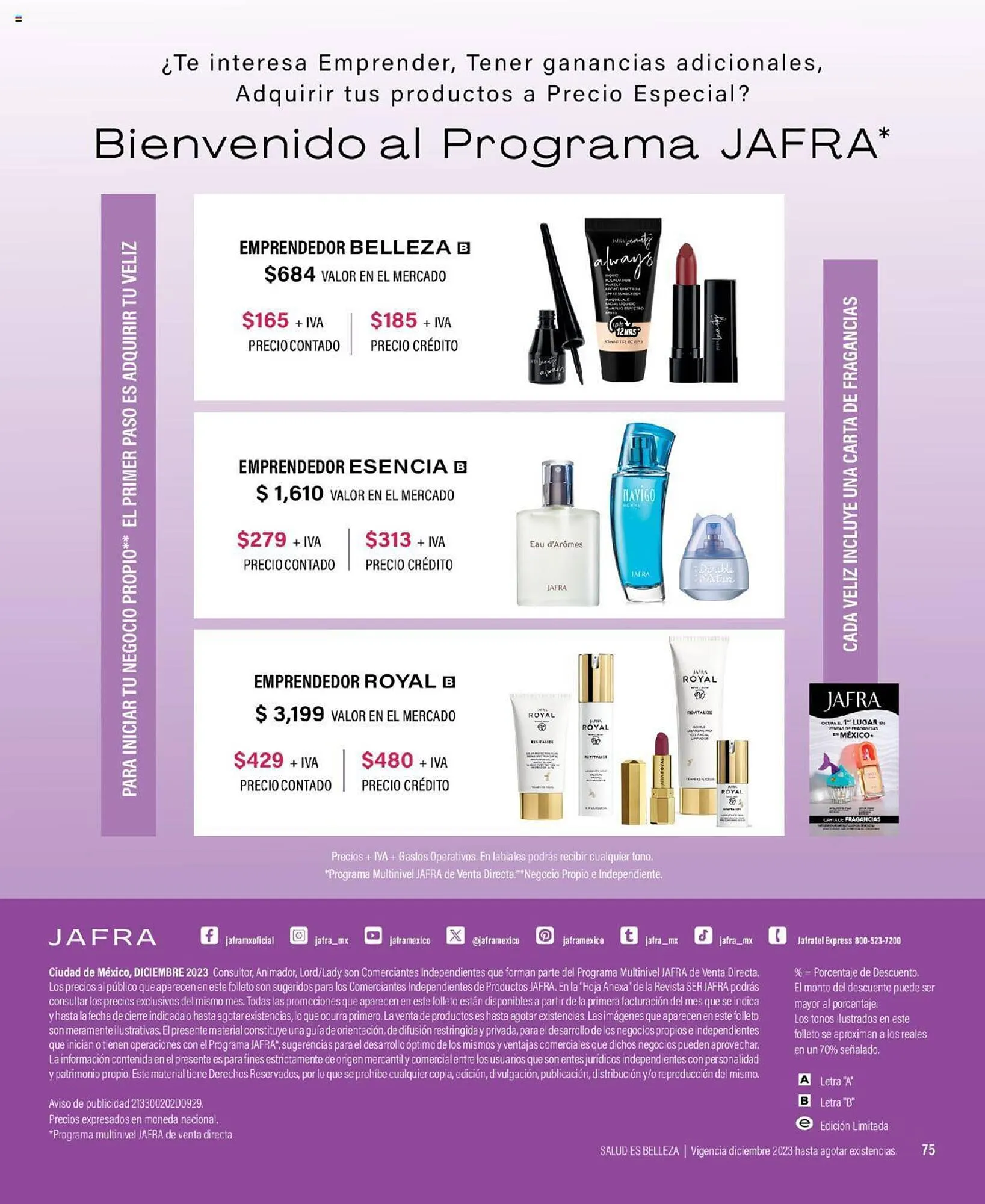 Catálogo de Catálogo Jafra 1 de diciembre al 31 de diciembre 2023 - Pagina 75