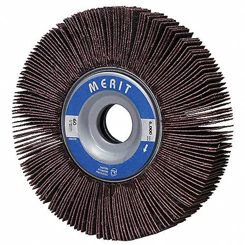 Rueda Flap de Lija , 6" de Diámetro x 2"de Ancho de Óxido de Aluminio , Grano 40