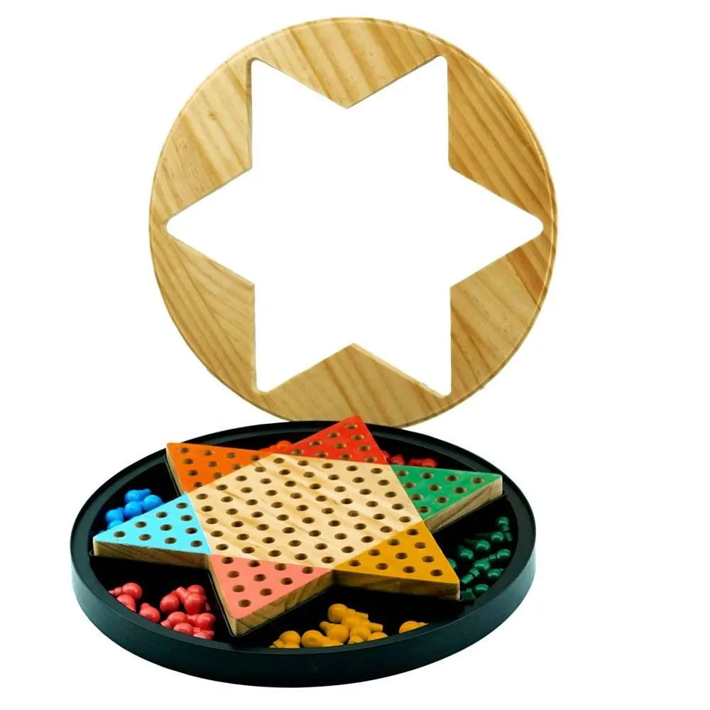 Juego de Mesa Damas Chinas Deluxe con Base de Madera Spin Master Games 6053183