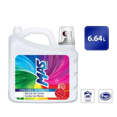 Detergente líquido Mas Color 6.64Lt