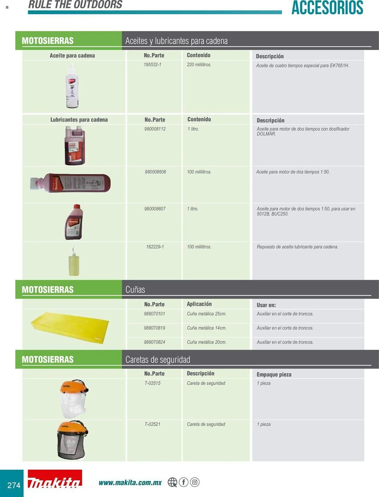 Catálogo de Catálogo Makita 8 de julio al 31 de diciembre 2025 - Pagina 274
