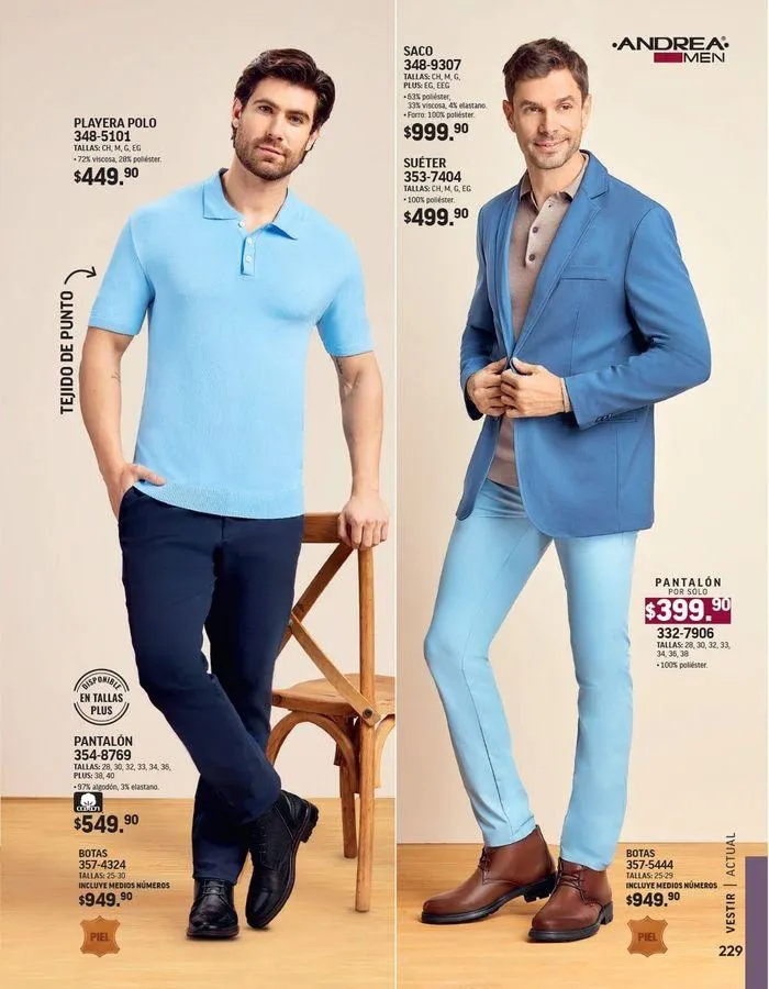 Catálogo de ANDREA - VESTIR CABALLERO 26 de agosto al 25 de enero 2025 - Pagina 43