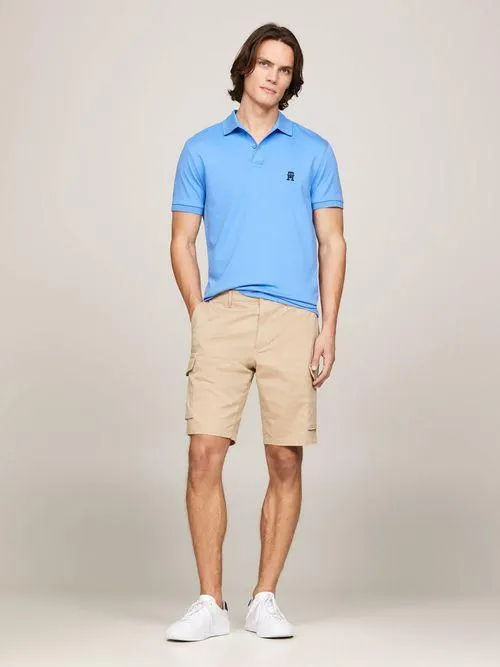 Polo de interlock con monograma TH bordado de hombre Tommy Hilfiger