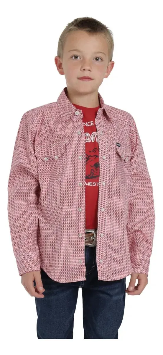 Camisa Vaquera Wrangler Niño Slim Manga Larga 945