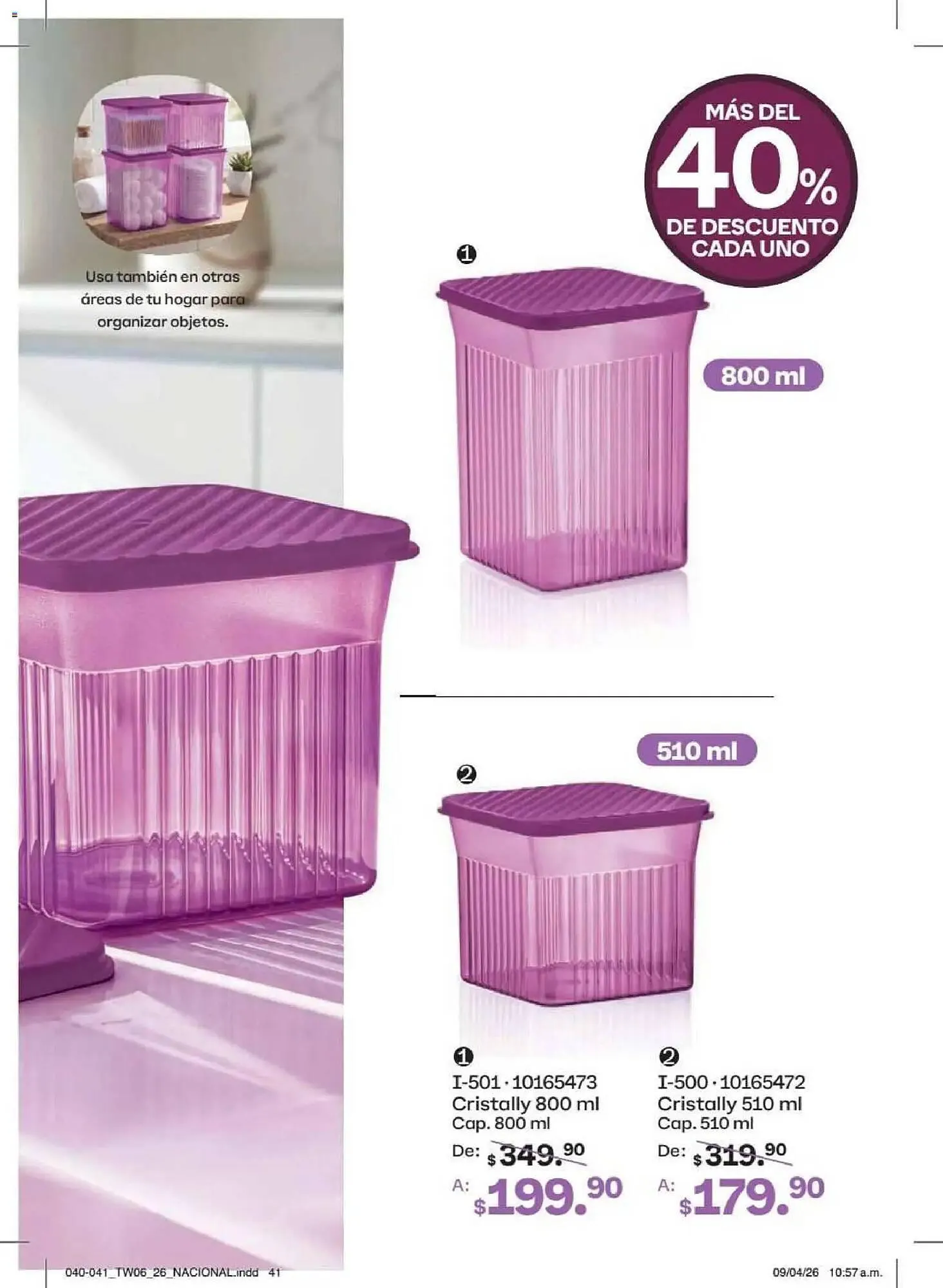 Catálogo de Catálogo Tupperware 18 de mayo al 14 de junio 2026 - Pagina 41
