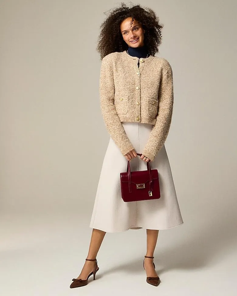 Sweater lady jacket in stretch wool blend