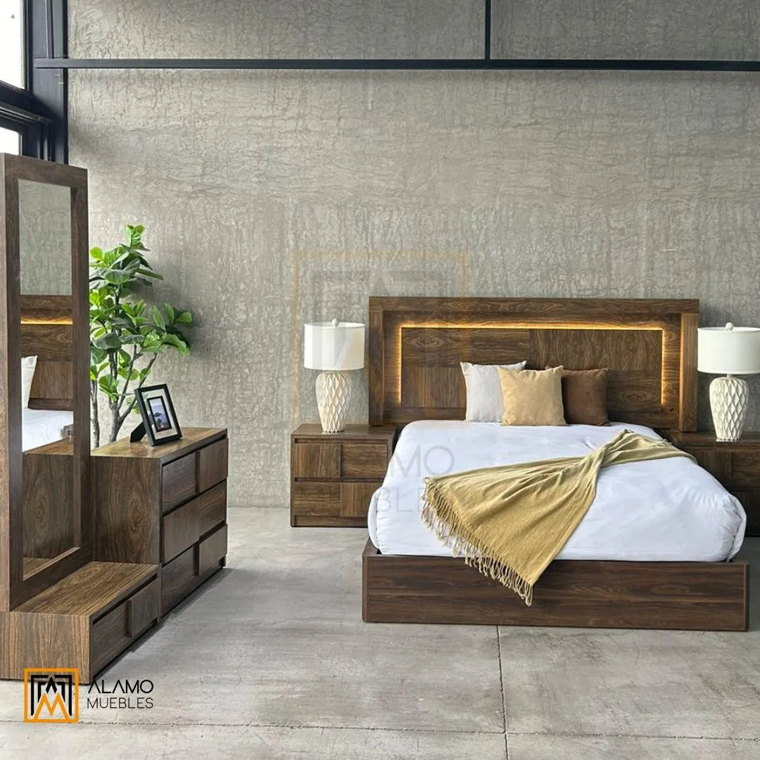 Recámara Yakarta Nogal 2025 5 Piezas