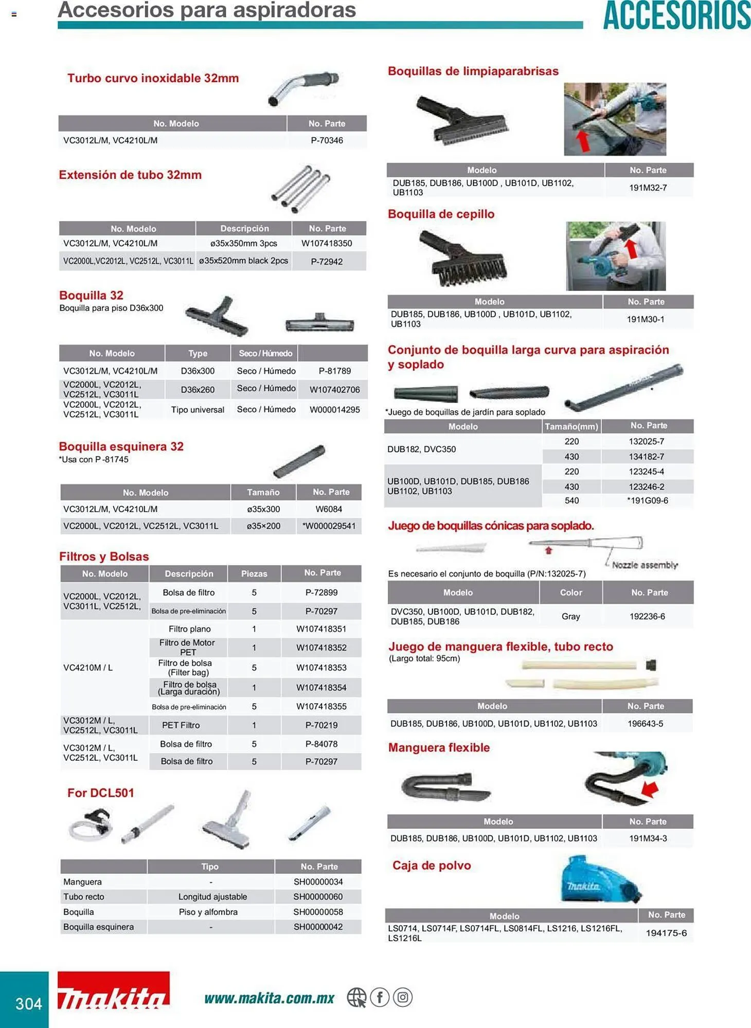 Catálogo de Catálogo Makita 8 de julio al 31 de diciembre 2025 - Pagina 304