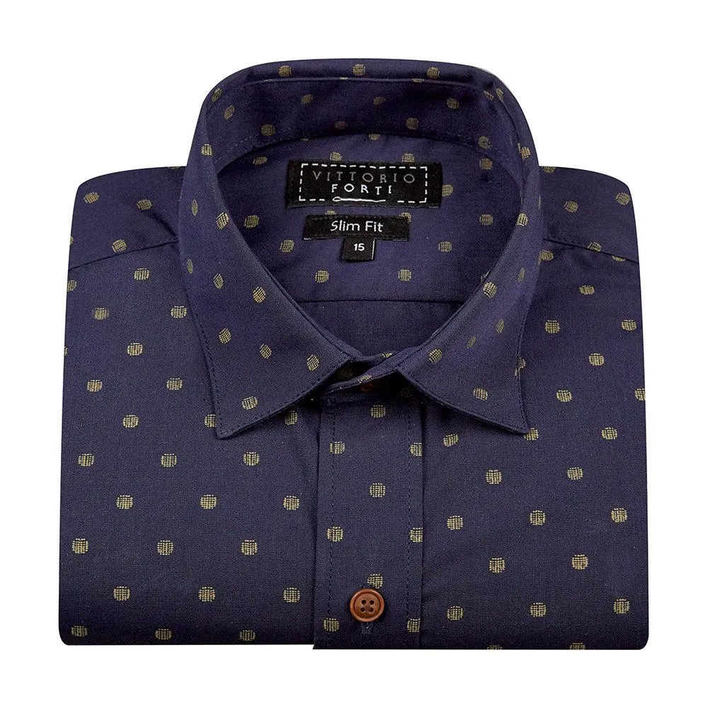 Camisa Manga Larga | Azul Marino | Slim-Fit