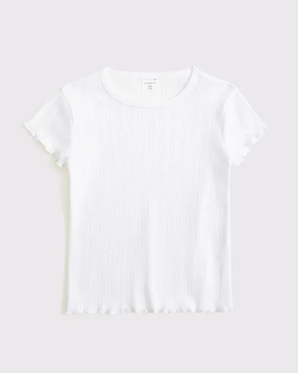 pointelle baby tee