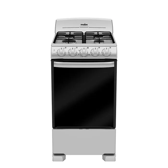 Estufa Mabe 20″ con 4 quemadores y encendido electrónico – color plata