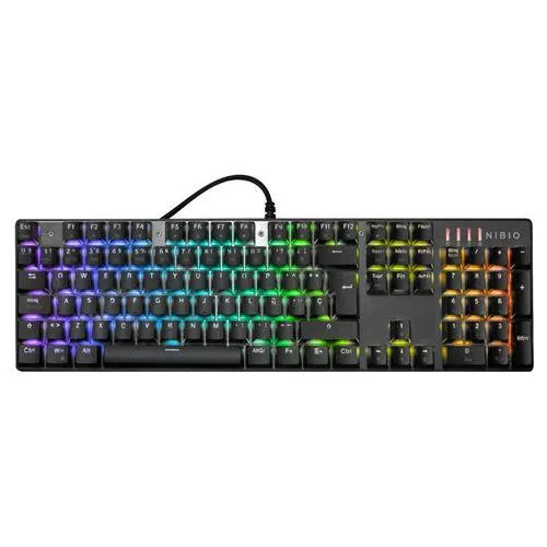 Teclado Gamer Nibio MK500 Impact RGB Negro Reacondicionado