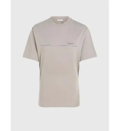 Playera Calvin Klein Slim Mujer Café