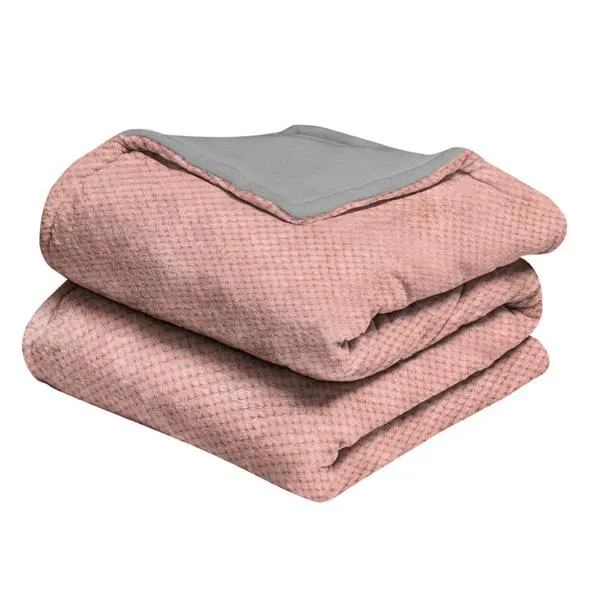 COBERTOR ALASKA ROSA/GRIS