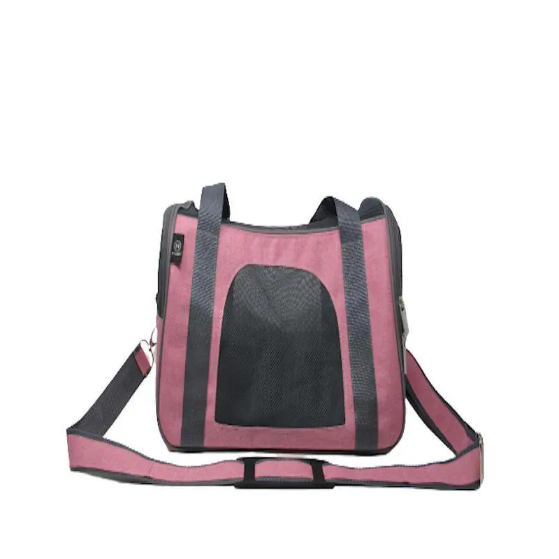 Transportadora para mascota rosa