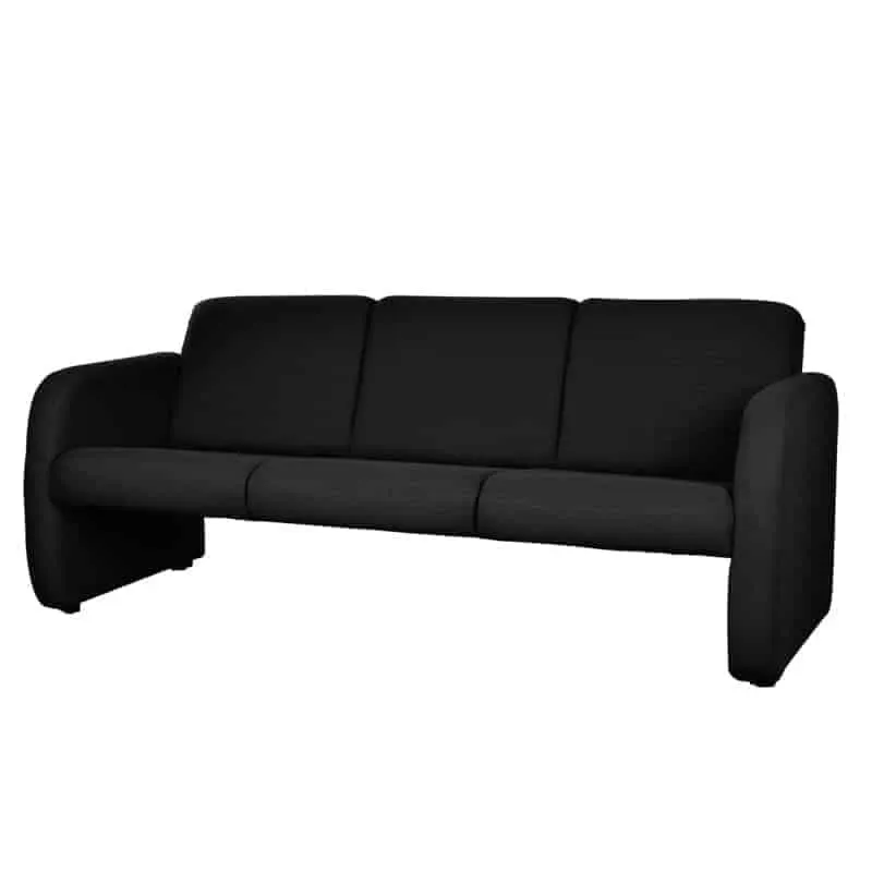 Sofá Doble Para Oficina Negro APL300