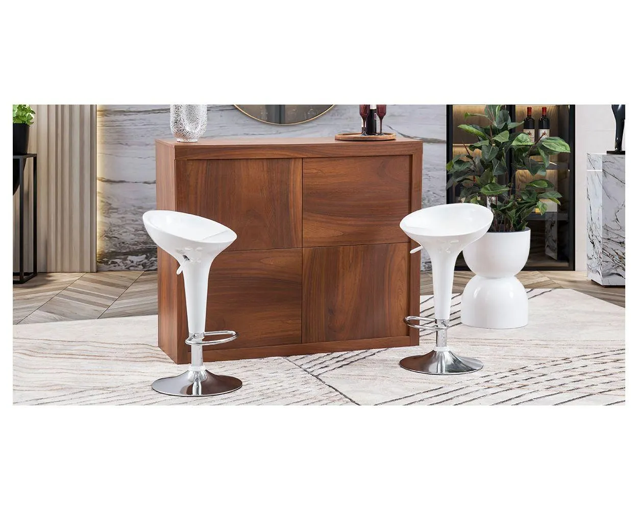 Banco Bar Bruce PL Blanco