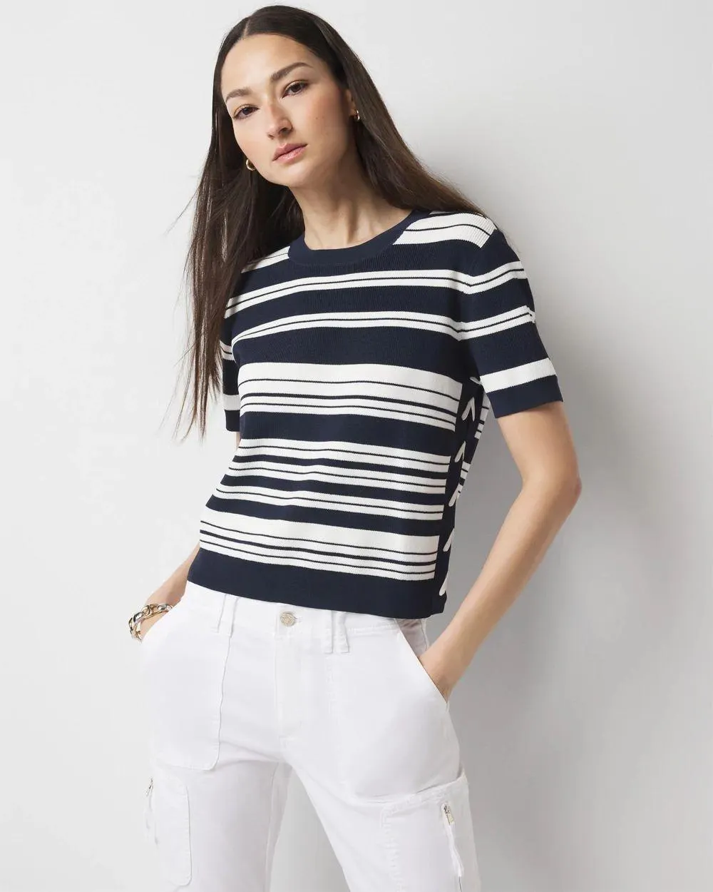 Lace Up Side Sweater Tee