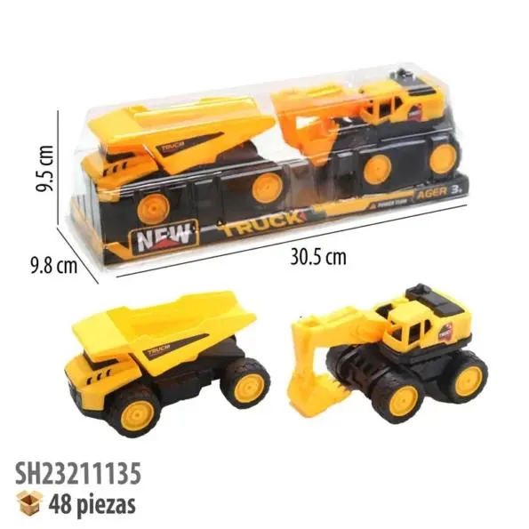 CAMIONES CONSTRUCCION 2 PIEZAS