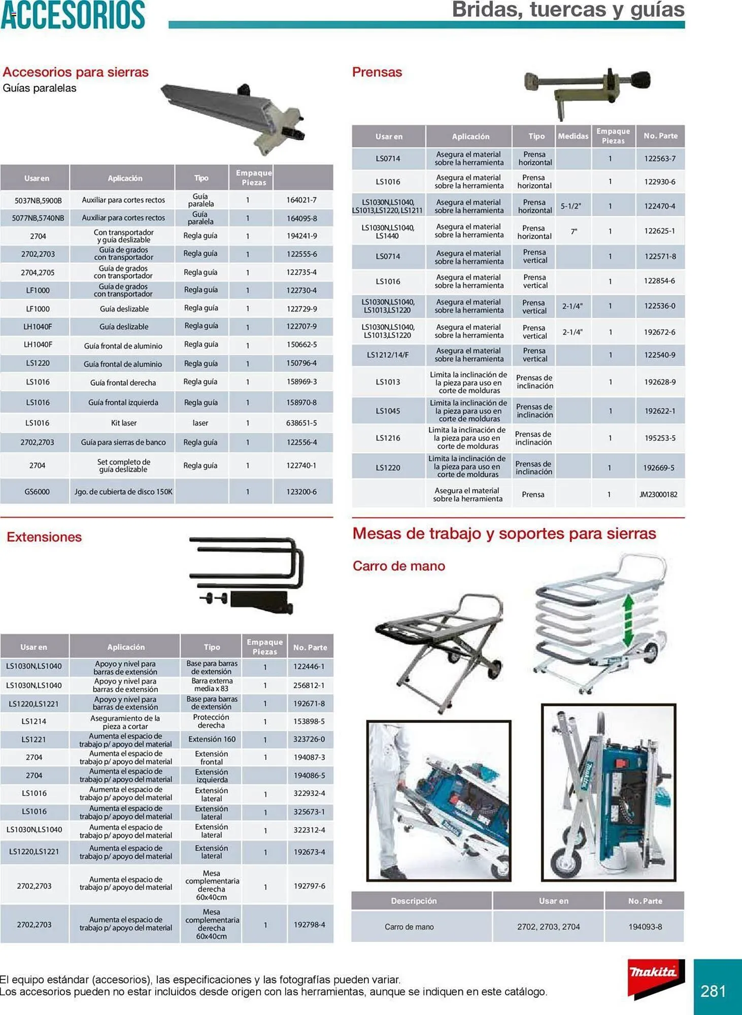 Catálogo de Catálogo Makita 8 de julio al 31 de diciembre 2025 - Pagina 281