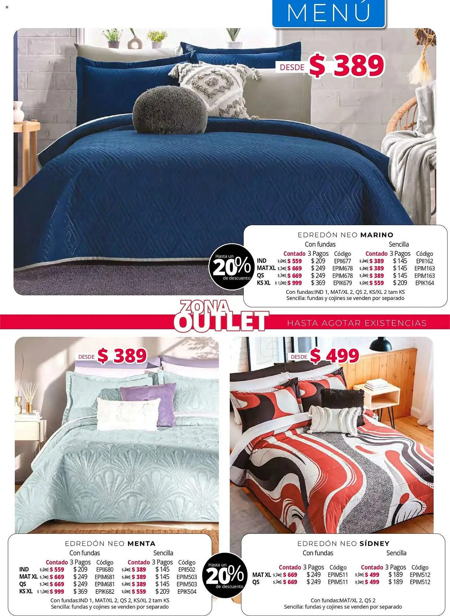 Catálogo de Catálogo Colchas Concord 1 de mayo al 1 de agosto 2026 - Pagina 223