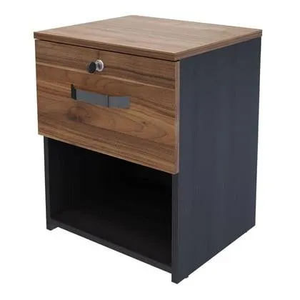 Buró 1 cajón con llave café