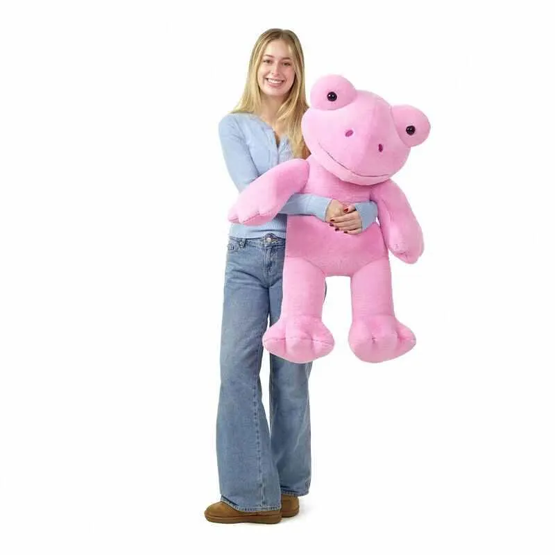 Giant Spring Pink Frog Stuffed Animal
