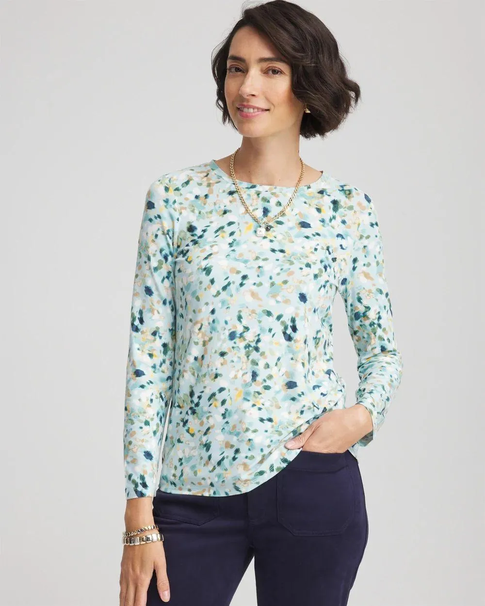 Printed Touch of Cool ™ Layering Tee