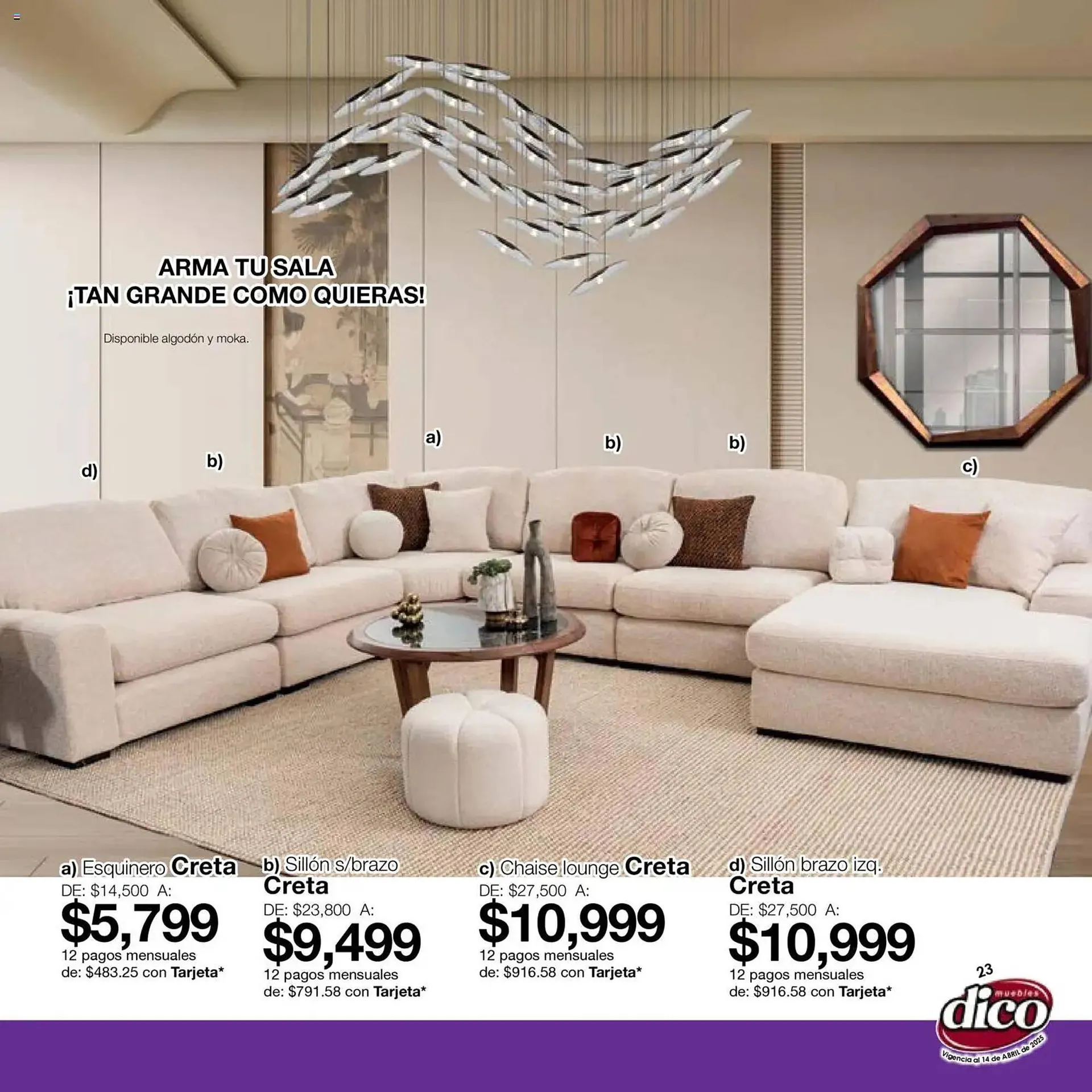 Catálogo de Catálogo Muebles Dico 15 de abril al 30 de abril 2026 - Pagina 23