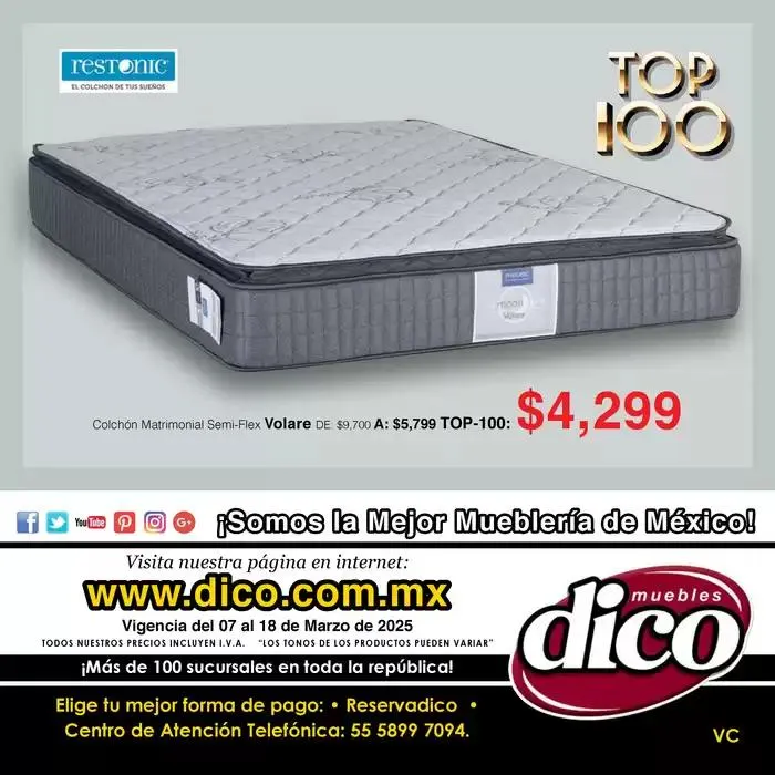 Catálogo de Muebles Dico Top 100 Centro 2025 7 de marzo al 18 de marzo 2025 - Pagina 32
