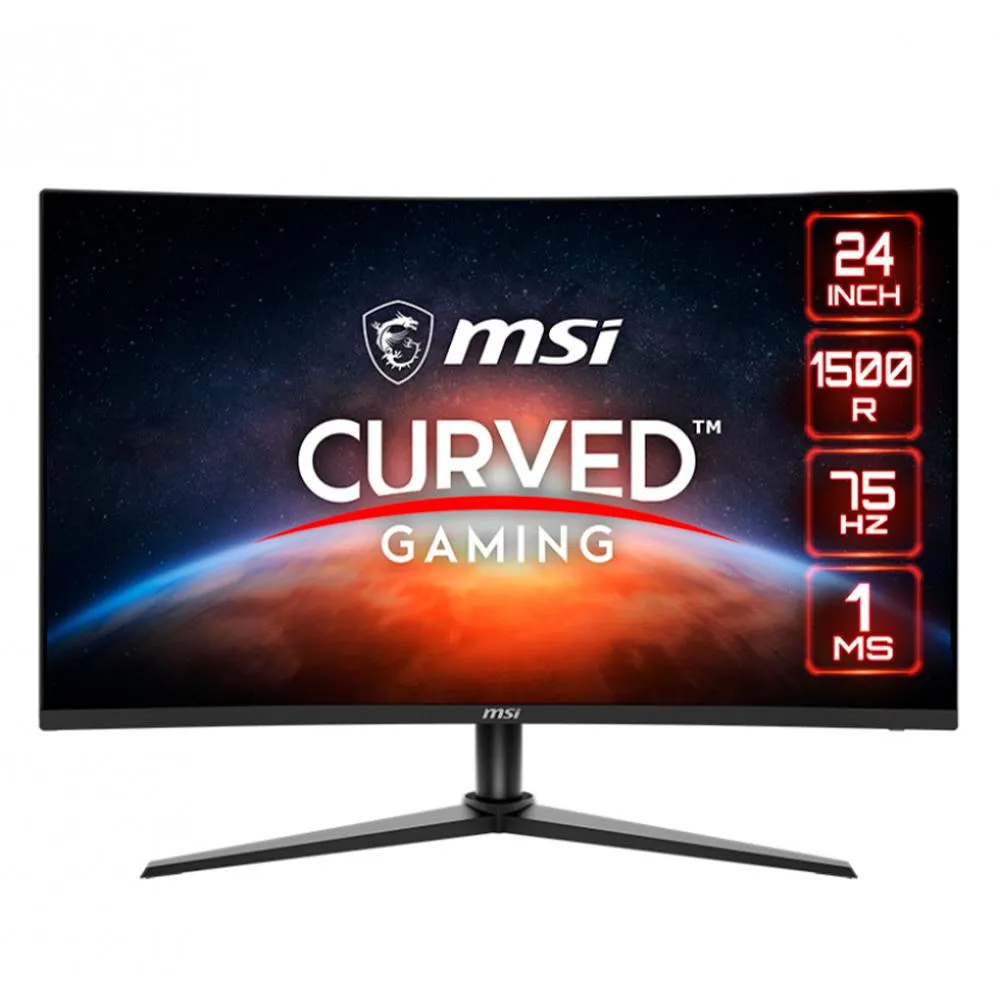 Monitor Gamer Curvo MSI G243CV / LED / 23.6" / Full HD / FreeSync / 75Hz / HDMI / Negro / G243CV