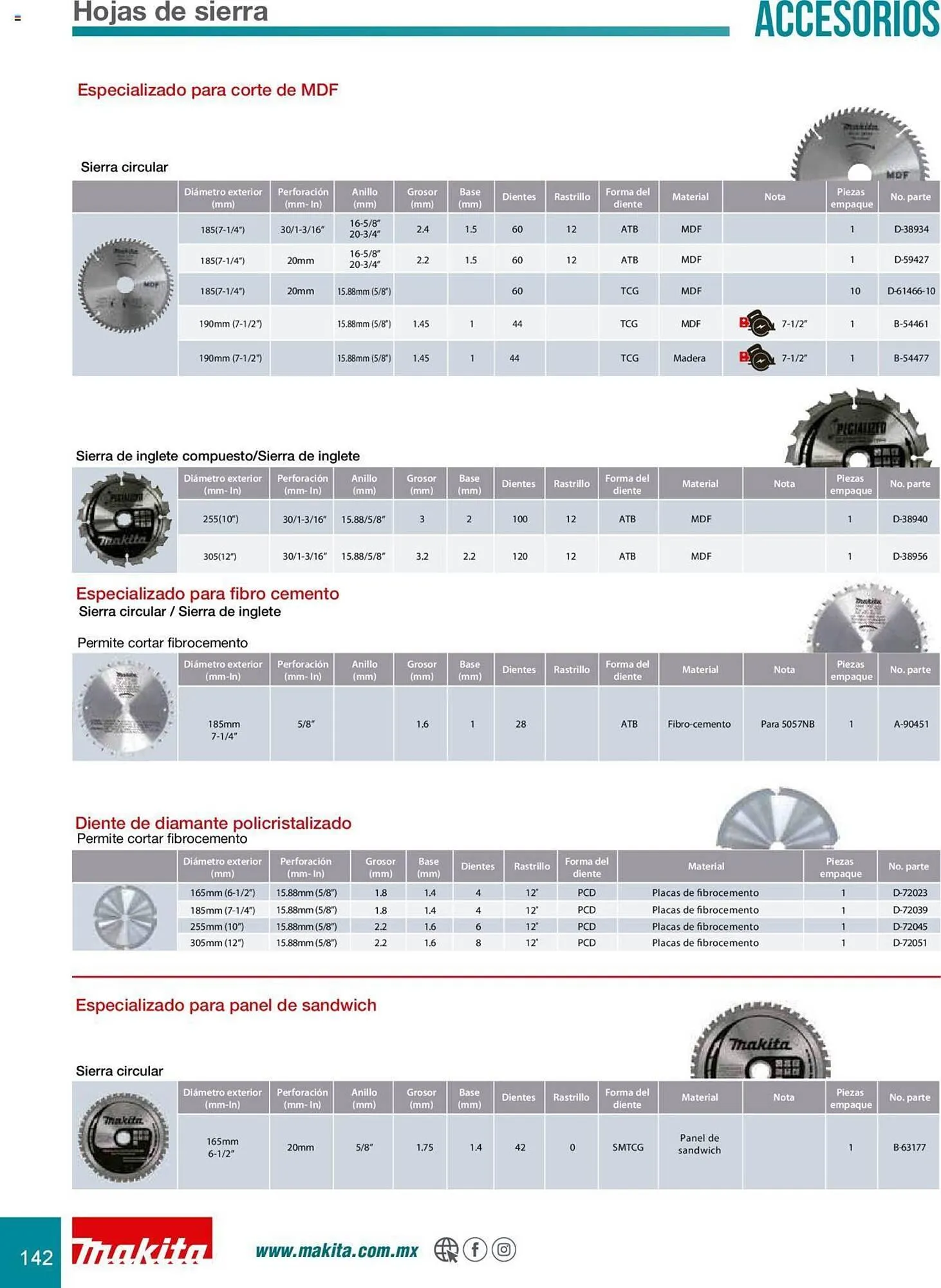 Catálogo de Catálogo Makita 8 de julio al 31 de diciembre 2025 - Pagina 142