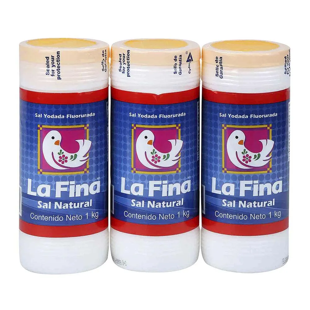 Sal de Mesa Yodada Flourada La Fina 3/1 Kg