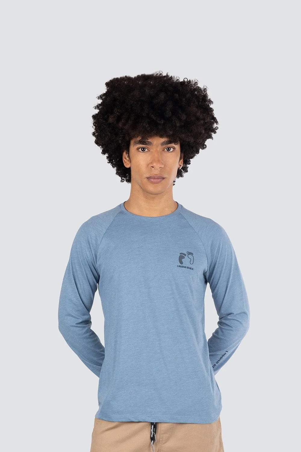 Playera manga larga con mini estampado