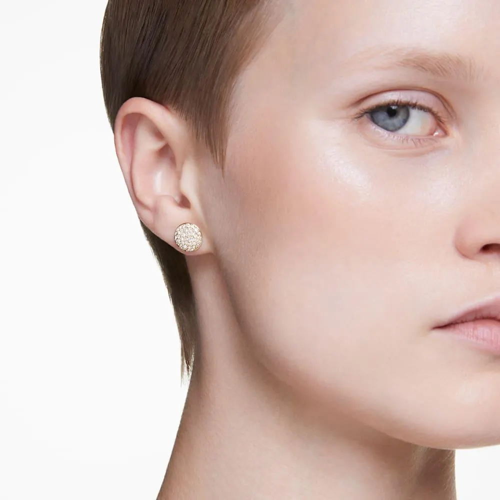 Brincos stud Meteora, Branco, Revestido em dourado