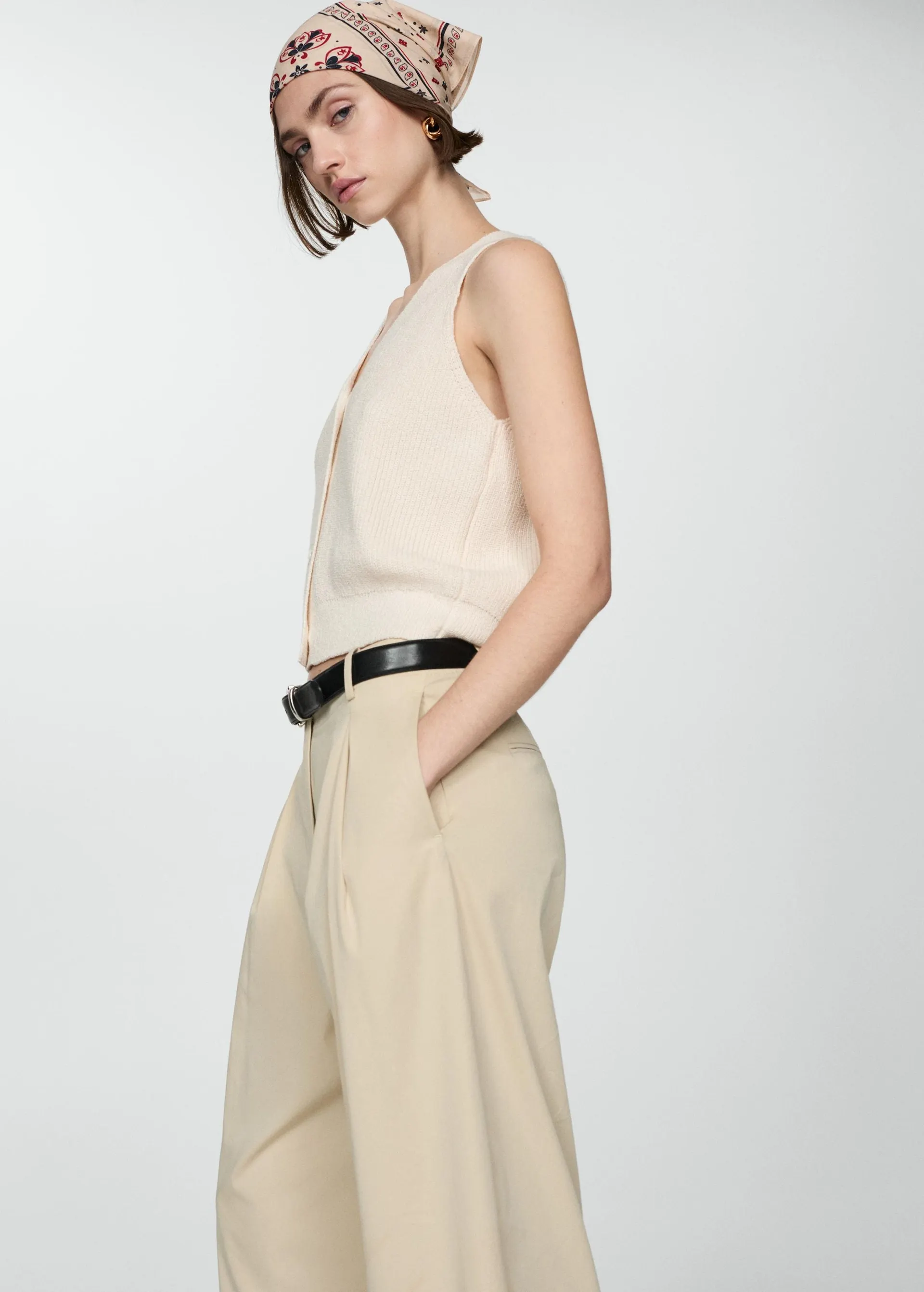 Chaleco punto canalé