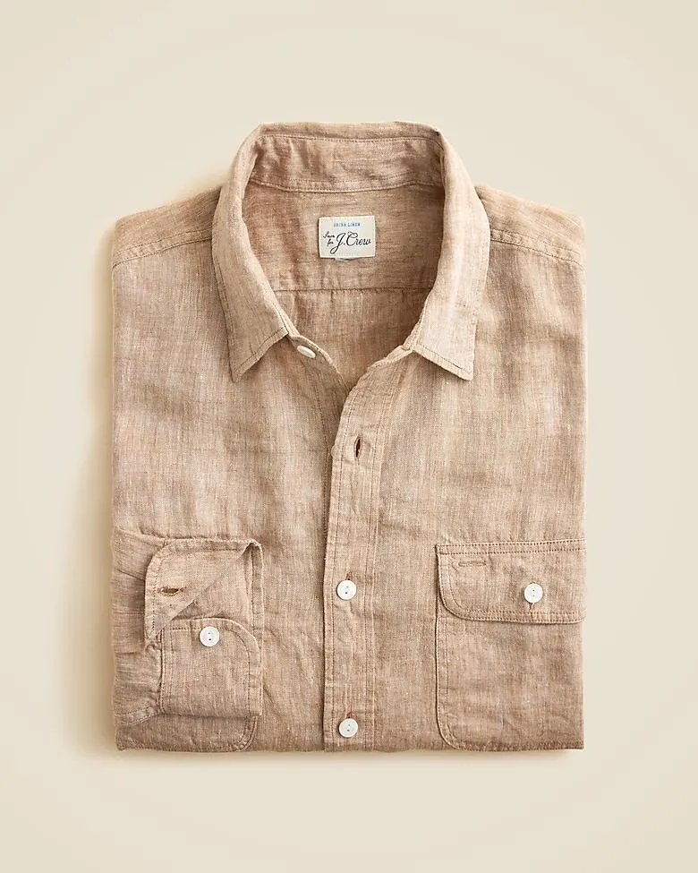 Baird McNutt Irish linen two-pocket workshirt