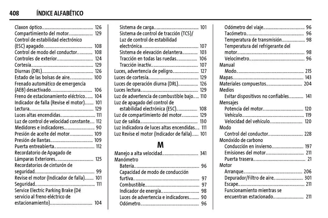 Catálogo de Chevrolet Corvette Stingray Manual del propietario 22 de enero al 31 de diciembre 2025 - Pagina 409