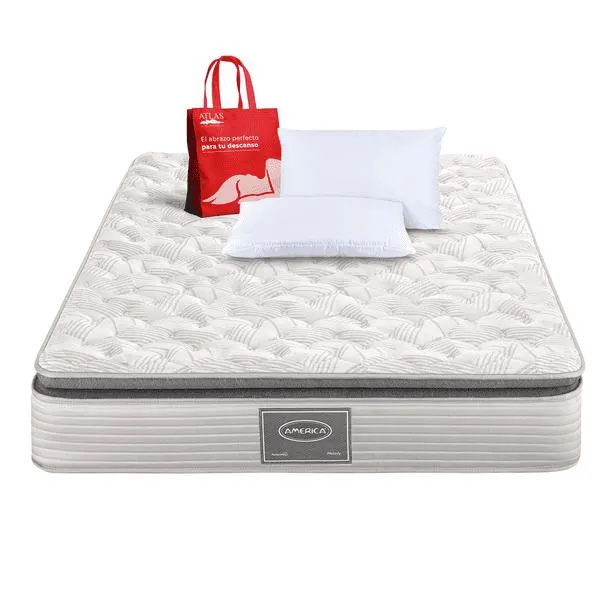Colchón King Size América Melody + Almohadas Atlas Basics América